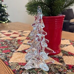 Vintage beautiful crystal glass Christmas tree